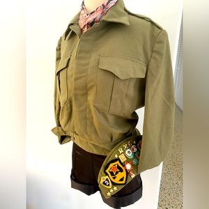 Vintage WOOL motorcycle bomber jacket M/L